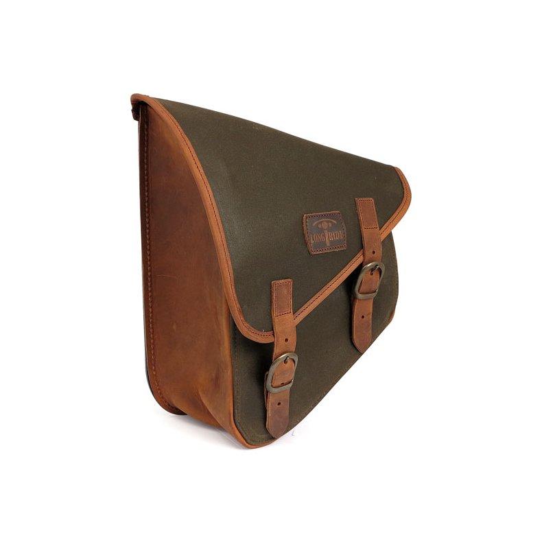 LONGRIDE, WAXED COTTON SWINGARM BAG
