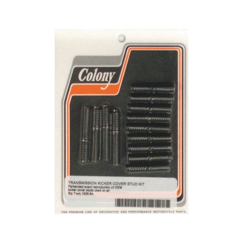 COLONY TRANSM. END COVER MOUNT STUD KIT PARKERIZED; STUDS ONLY  Fits: > 36-86 4-SP B.T