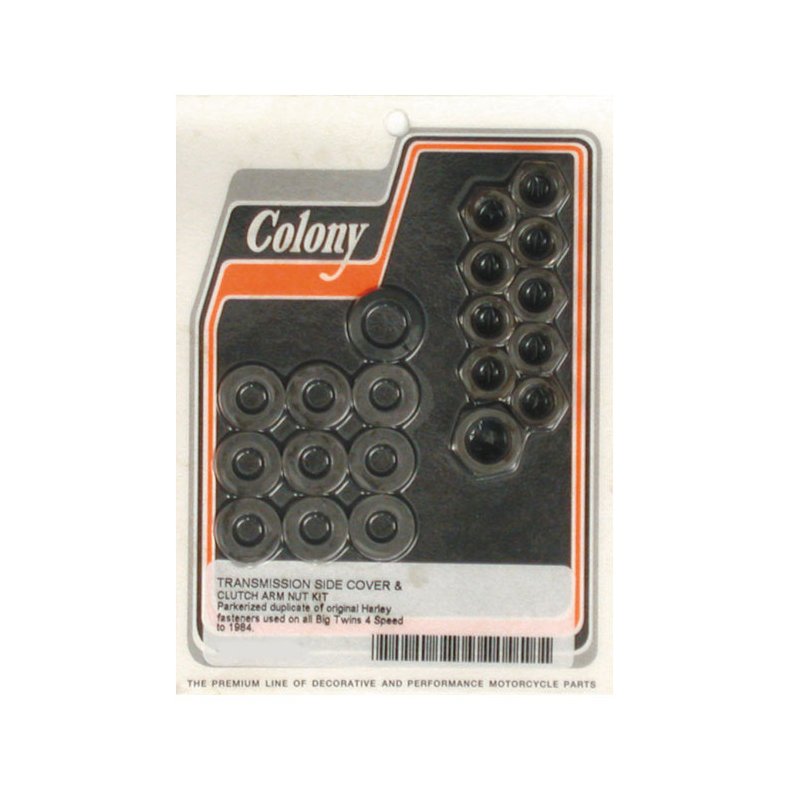 COLONY TRANSM SIDE COVER MOUNT, HEX BLACK PARKERIZED KIT 36-86 