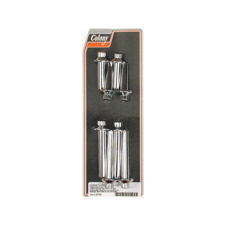 COLONY CYL HEAD BOLT KIT CHROME; 12-POINT DOMED