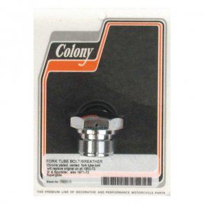 COLONY, FORK TUBE CAP BOLTS Chrome  Fits: > 52-72 K, XL; 71-72 FX