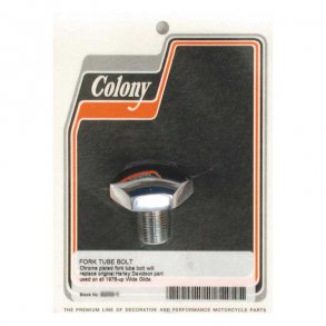COLONY, FORK TUBE CAP BOLTS CHROME; DOMED; NOT-VENTED