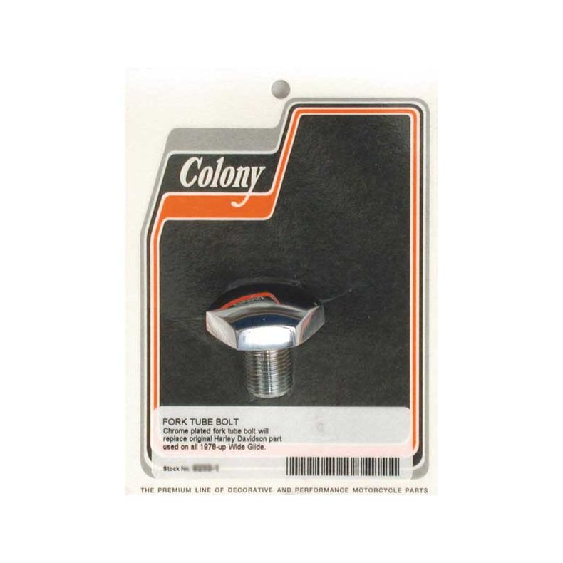 COLONY, FORK TUBE CAP BOLTS CHROME; DOMED; NOT-VENTED