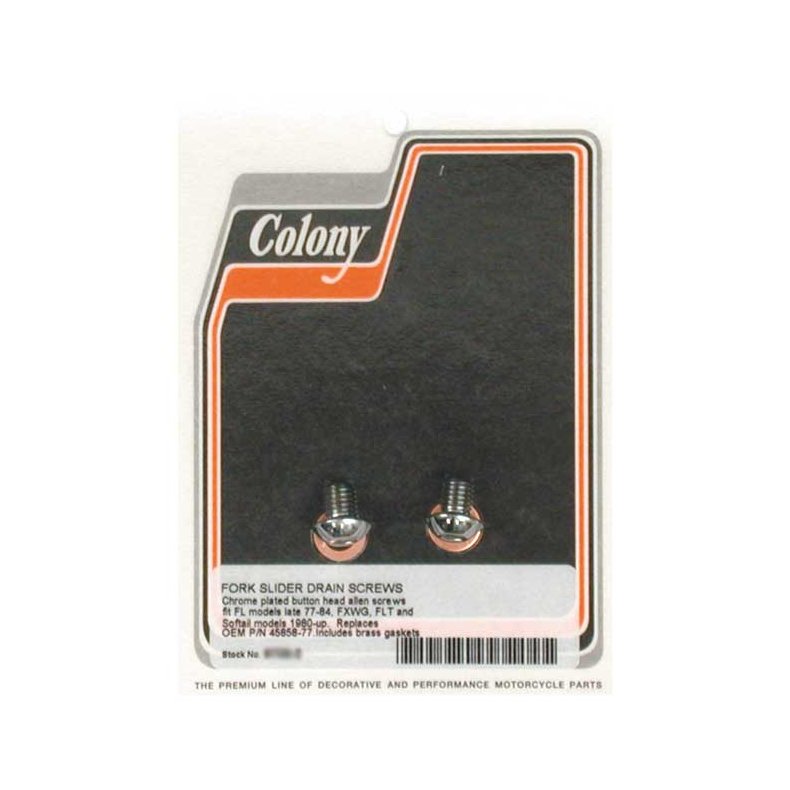 COLONY DRAIN SCREWS, FORK SLIDER