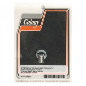 COLONY CENTER SCREW CHROME; FITS 513086 COLONY DASH SCREW & STUD KIT  Fits: > 47-67 FL(NU) & CUSTOM 