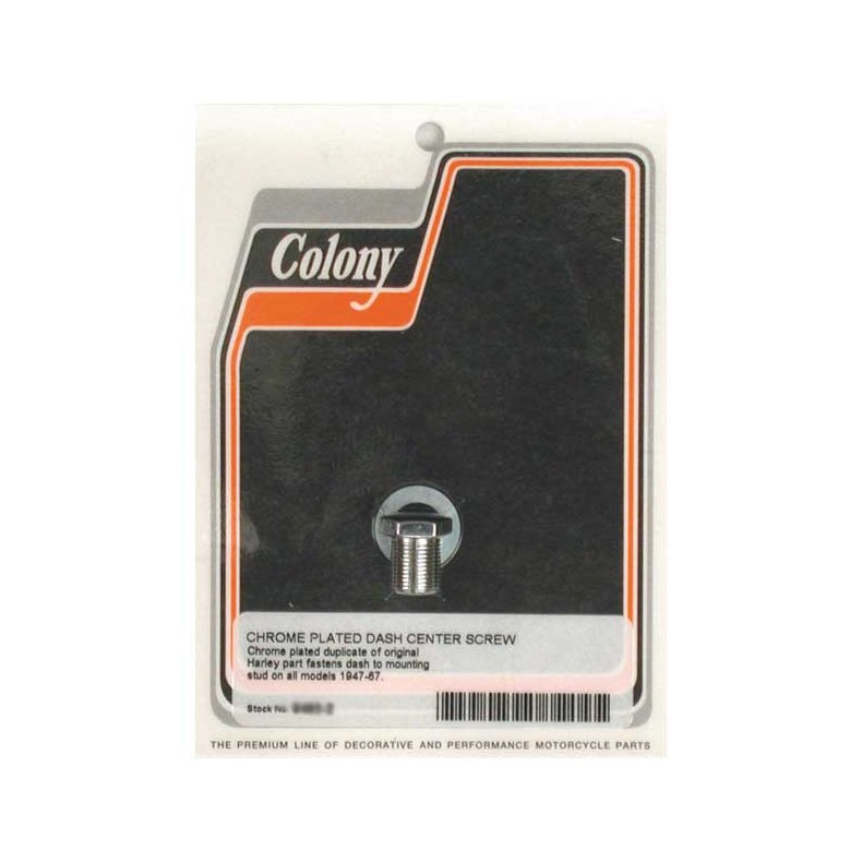 COLONY CENTER SCREW CHROME; FITS 513086 COLONY DASH SCREW &amp; STUD KIT  Fits: > 47-67 FL(NU) &amp; CUSTOM 