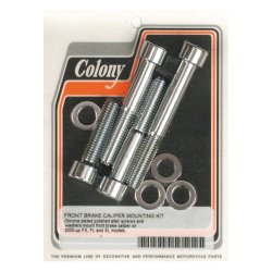 COLONY CALIPER MOUNT BOLT KIT CHROME; ALLENHEAD; FRONT CALIPER  Fits: > 00-07 B.T. (EXCL. SPRINGERS)