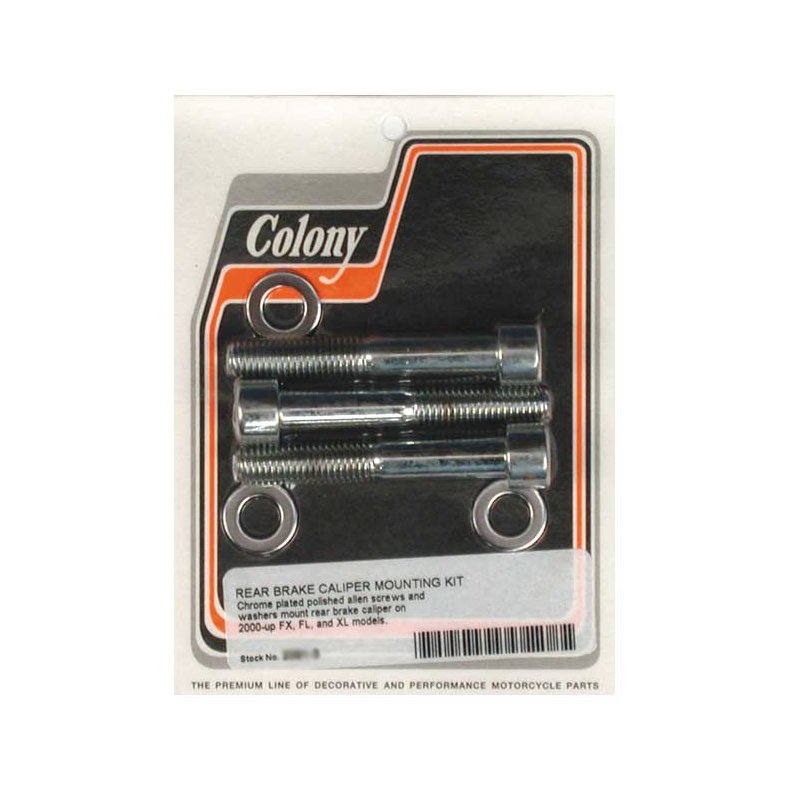 COLONY CALIPER MOUNT BOLT KIT CHROME; ALLENHEAD; REAR CALIPER 