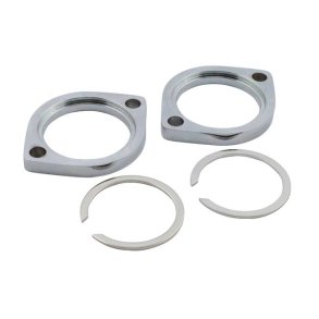 EXHAUST FLANGE AND RETAINER KIT. CHROME Steel. 