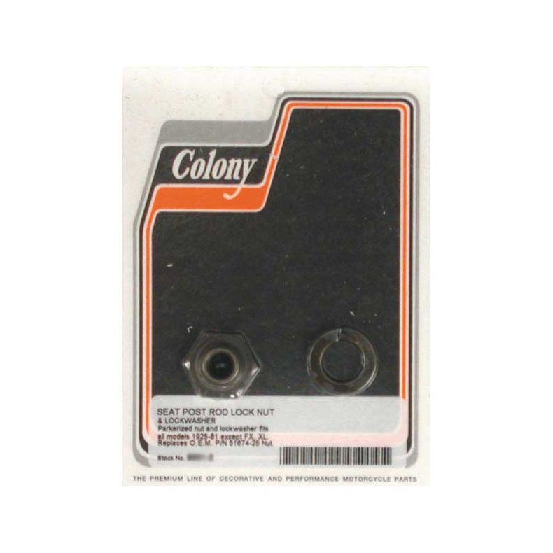 Colony, seat post rod lock nut kit. 