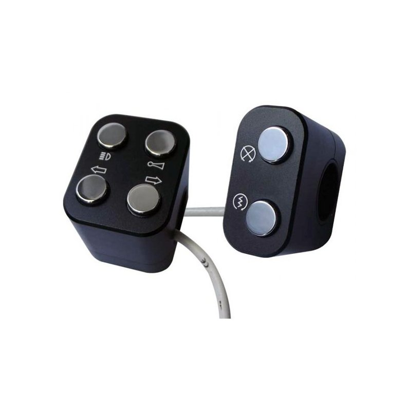 Axel Joost Elektronik, handlebar switch set Fits 1" (25.4mm) and 22mm handlebars. 