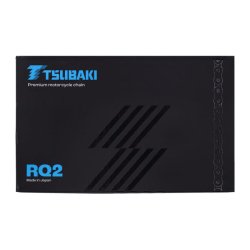 TSUBAKI, 530 RQ2 X-RING CHAIN. GOLD. 120 LINKS OP TIL 150HK. MED CLIPSLS.