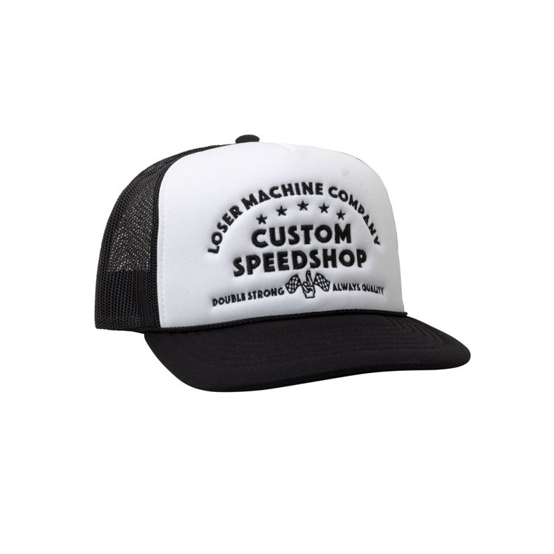 LOSER MACHINE DOUBLE DOWN CAP WHITE/BLACK