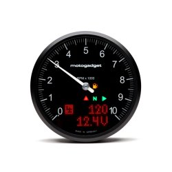 Motogadget, Chronoclassic 2 'Tacho Face'. 10.000RPM. Black B Black with Black Bezel. On this Chronoc