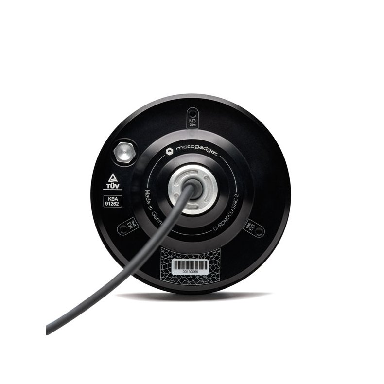 Motogadget, Chronoclassic 2 'Tacho Face'. 10.000RPM. Black B Black with Black Bezel. On this Chronoc