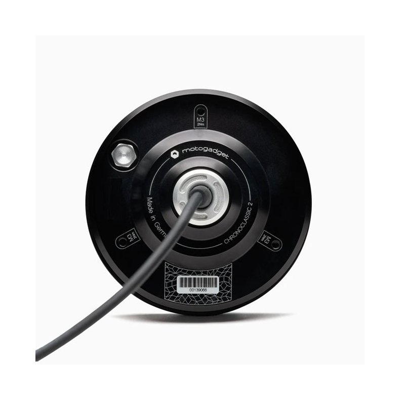 Motogadget, Chronoclassic 2 'Tacho Face'. 14.000RPM. Black B Black with Black Bezel. 