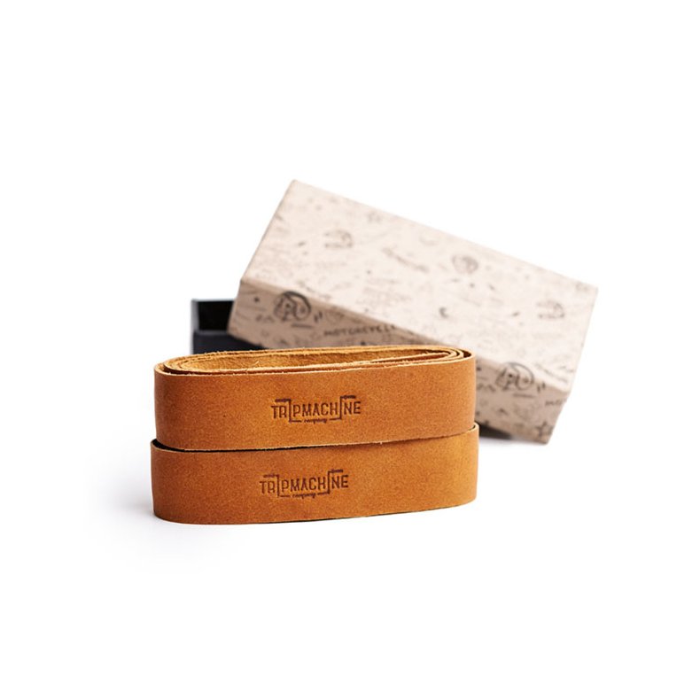 Trip Machine, leather handlebar grip wraps