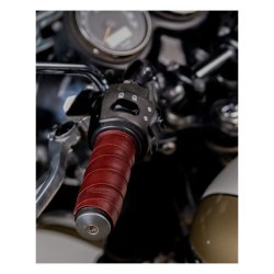 Trip Machine, leather handlebar grip wraps