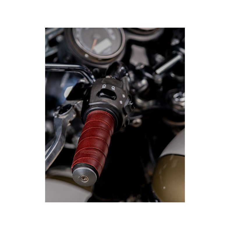 Trip Machine, leather handlebar grip wraps