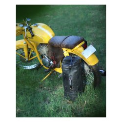 TRIP MACHINE MILITARY DUFFEL. SORT ELLER BRUN.