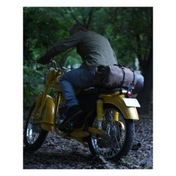 TRIP MACHINE MILITARY DUFFEL. SORT ELLER BRUN.