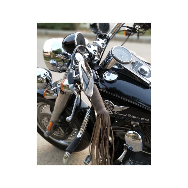 Trip Machine, leather grip tassels