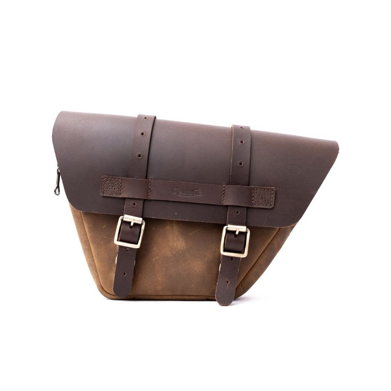 Trip Machine, Wingman side panel bag set. Tobacco brown 18-24 Royal Enfield 650 Twin; Universal