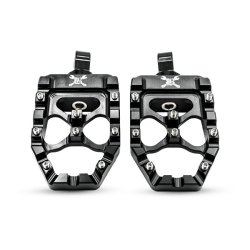 Burly, MX Evolution foot pegs. Black - All H-D with traditional male mount.