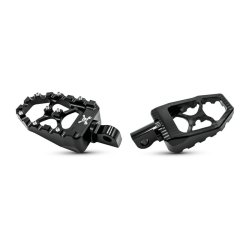 Burly, MX Evolution foot pegs. Black - All H-D with traditional male mount.