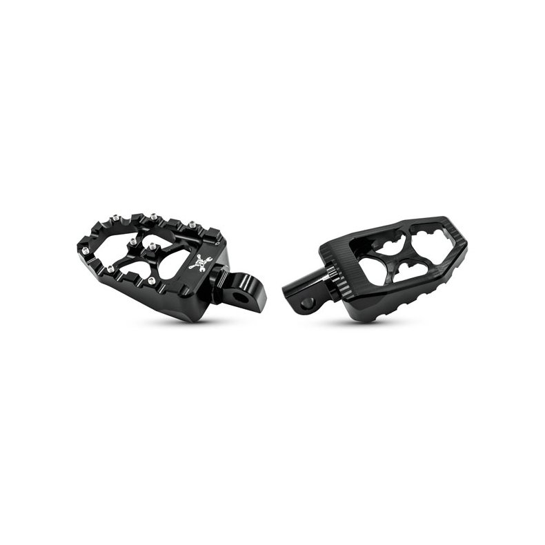 Burly, MX Evolution foot pegs. Black - All H-D with traditional male mount.