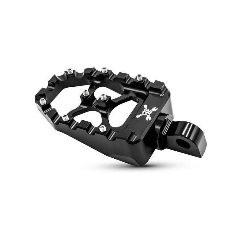 Burly, MX Evolution foot pegs. Black - All H-D with traditional male mount.