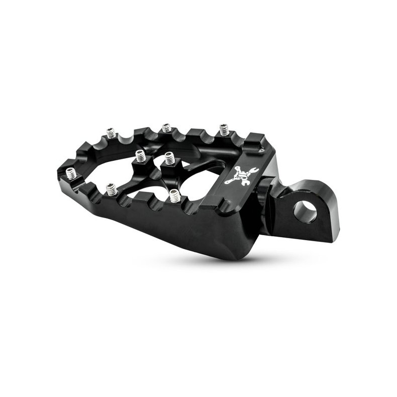 Burly, MX Evolution foot pegs. Black - All H-D with traditional male mount.