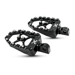 Burly, MX Evolution foot pegs. Black - All H-D with traditional male mount.