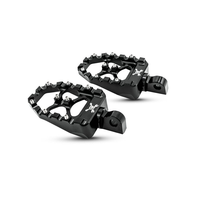 Burly, MX Evolution foot pegs. Black - All H-D with traditional male mount.