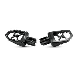 Burly, MX Evolution foot pegs. Black - 18-24 Softail with foot pegs (rider); Triumph Thruxton