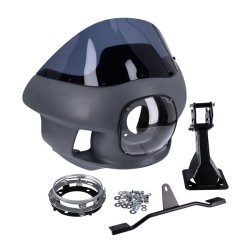 Dyna fairing cowl kit Unpainted fiberglass upper fairing cowl with tinted windscreen. 