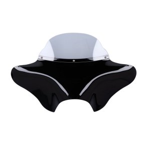 Outer batwing fairing kit fork mounted Unpainted gloss black