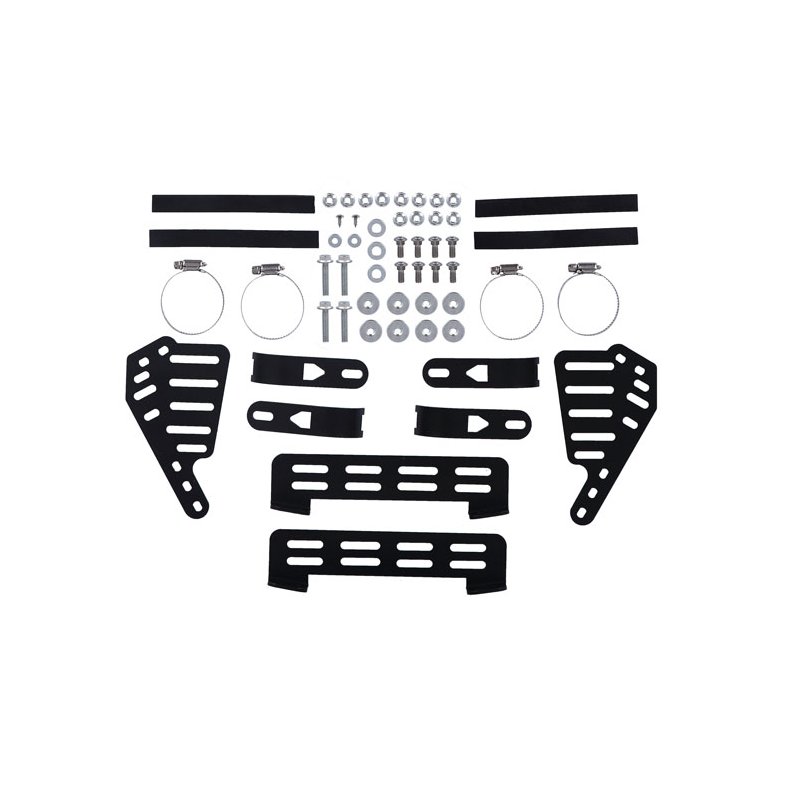 Outer batwing fairing kit fork mounted Unpainted gloss black