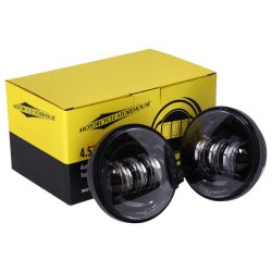 Bright LED spotlamp unit set. 2 stk. Black ECE &amp; DOT approved