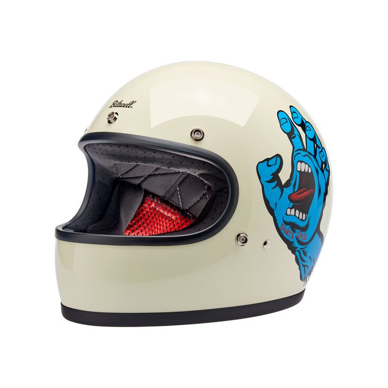Biltwell Gringo Santa Cruz handmade helmet vintage white 