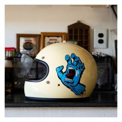 Biltwell Gringo Santa Cruz handmade helmet vintage white 