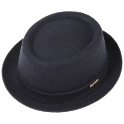 STETSON PORK PIE WOOL JASPER MARINE BL