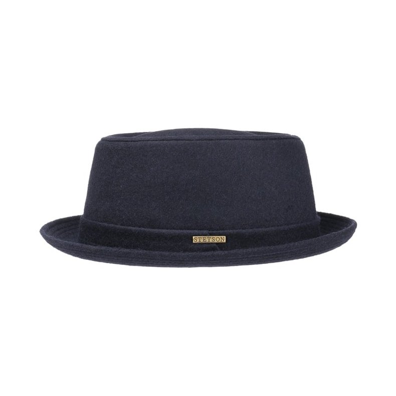 STETSON PORK PIE WOOL JASPER MARINE BL