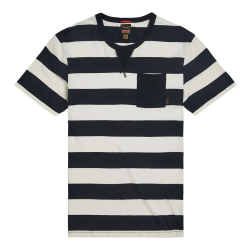 BRATT STRIPED TEE IN BONE AND BLACK