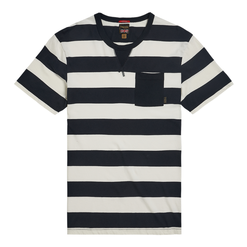 BRATT STRIPED TEE IN BONE AND BLACK