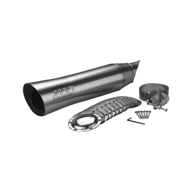 SUPERTRAPP 4" S/C Elite Slip-On Muffler 2.25" Inlet Satin