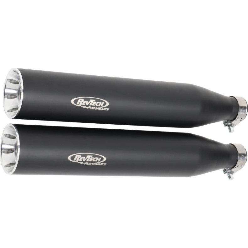 Slip-On Muffler For Softail  Black Powder Coated. EURO 3