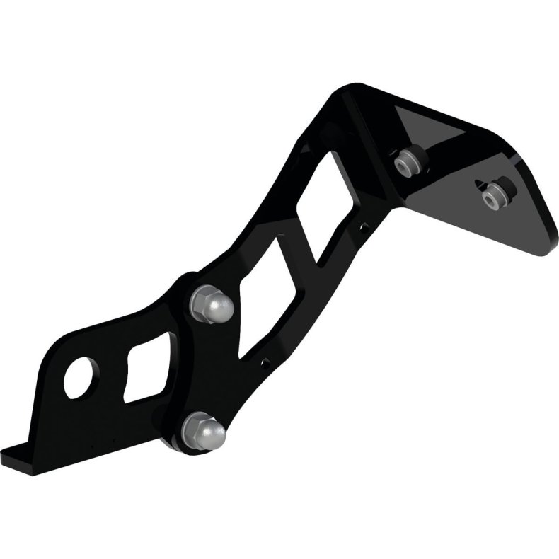 Long Side Mount License Plate Bracket Black Gloss med tuv. 06-07 fxd