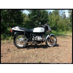 St med Gunball rustfrit stl poleret sportsudstdningssystem til BMW R45 R65 R65LS 1978-1984 