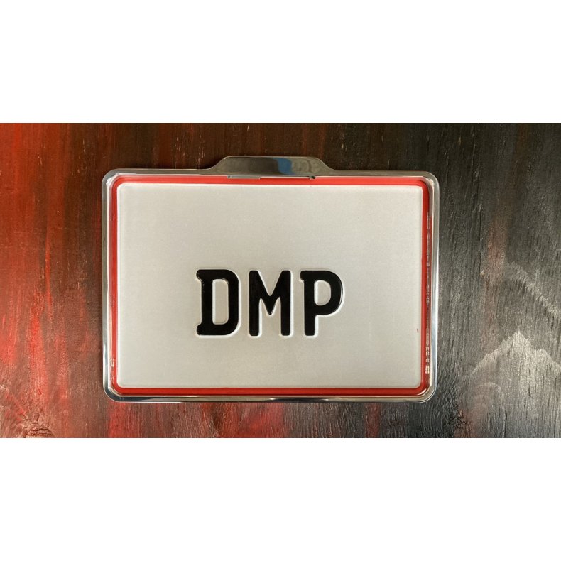 DMP MC / MOTORCYKEL NUMMERPLADERAMME KUN NR. PLADELYS DK.